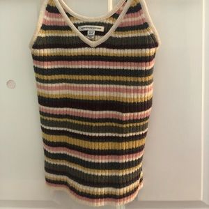 striped knit tank